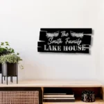 Family Love Metal Sign Personalized Lake House 1
