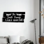 Family Love Metal Sign Personalized Lake House 1