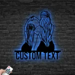 Family Love Metal Sign Personalized Mom And Daughter Heart Hand 1