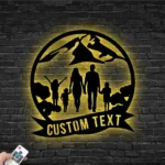 Family Love Metal Sign Personalized Parent And Child Family 1