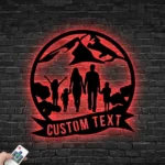 Family Love Metal Sign Personalized Parent And Child Family 1