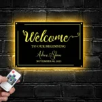 Family Love Metal Sign Personalized Wedding Room Name 1