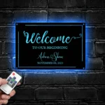 Family Love Metal Sign Personalized Wedding Room Name 1