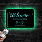 Family Love Metal Sign Personalized Wedding Room Name 1