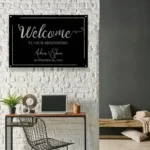 Family Love Metal Sign Personalized Wedding Room Name 1