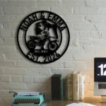 Family Love Metal Sign Rider Couple 1