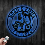 Family Love Metal Sign Rider Couple 1
