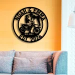 Family Love Metal Sign Rider Couple 1