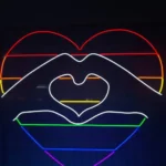 Family Love Neon Sign Lgbt Heart Hand 1