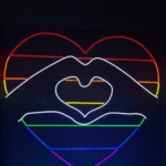 Family Love Neon Sign Lgbt Heart Hand 1