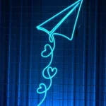 Family Love Neon Sign Paper Plane Led 1