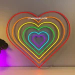 Family Love Neon Sign Rainbow Heart 1