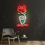 Family Love Neon Sign Skeleton Hand Sose 1