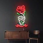 Family Love Neon Sign Skeleton Hand Sose 1