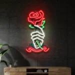 Family Love Neon Sign Skeleton Hand Sose 1