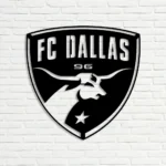 Fc Dallas Metal Sign Logo 1