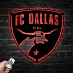 Fc Dallas Metal Sign Logo 1