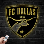 Fc Dallas Metal Sign Logo 1