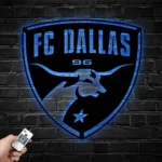 Fc Dallas Metal Sign Logo 1