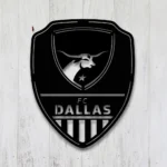 Fc Dallas Metal Sign Shield Shape 1