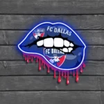 Fc Dallas Neon Sign Dripping Lips 1