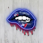 Fc Dallas Neon Sign Dripping Lips 1