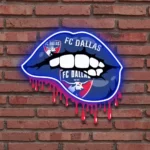 Fc Dallas Neon Sign Dripping Lips 1