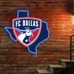 Fc Dallas Neon Sign Texas State Map 1