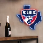 Fc Dallas Neon Sign Texas State Map 1