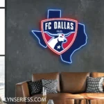 Fc Dallas Neon Sign Texas State Map 1