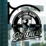 Ferrari Metal Sign Bespoke Logo Metal Hanging Sign Car Garage Decor 1