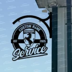 Ferrari Metal Sign Bespoke Logo Metal Hanging Sign Car Garage Decor 1