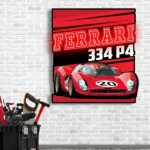 Ferrari Neon Sign 334 P4 Poster 1