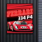 Ferrari Neon Sign 334 P4 Poster 1