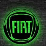 Fiat Metal Sign Logo Car 1