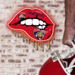 Florida Panthers Neon Sign Dripping Lips 1