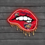 Florida Panthers Neon Sign Dripping Lips 1