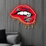 Florida Panthers Neon Sign Dripping Lips 1