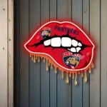 Florida Panthers Neon Sign Dripping Lips 1