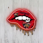 Florida Panthers Neon Sign Dripping Lips 1
