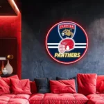 Florida Panthers Neon Sign Nhl Helmet Acrylic 1