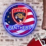 Florida Panthers Neon Sign Us Flag Acrylic 1
