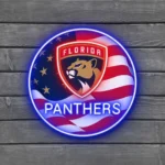 Florida Panthers Neon Sign Us Flag Acrylic 1