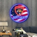 Florida Panthers Neon Sign Us Flag Acrylic 1