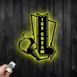Food Coffee Metal Sign Arrow Ice Cream 1