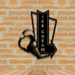 Food Coffee Metal Sign Arrow Ice Cream 1