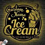 Food Coffee Metal Sign Artistic Ice Cream Lover 1