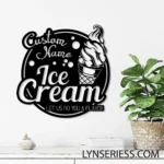 Food Coffee Metal Sign Artistic Ice Cream Lover 1
