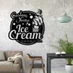 Food Coffee Metal Sign Artistic Ice Cream Lover 1