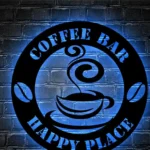 Food Coffee Metal Sign Cocktail And Latte Bar 1